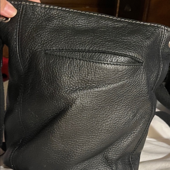 The Sak Black Pebbled Genuine Leather Shoulder Bag - Picture 8 of 10